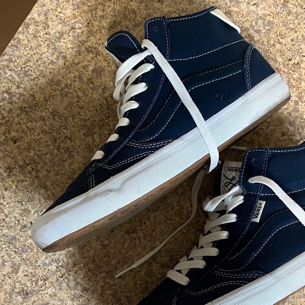 Vans Men's Navy High-Top Sneakers - Picture 6 of 9